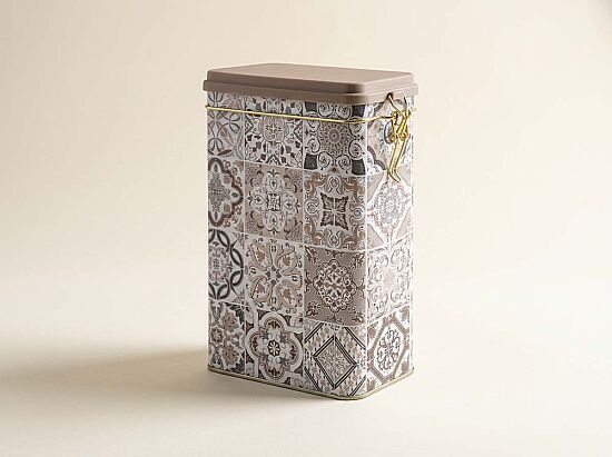 0078 CADG TENEKE KAHVE KUTUSU 13 X 8 X 21 CM - GRİ - 1