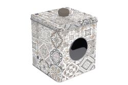 0092 CADG PENCERELİ TENEKE KUTU 13 X 13 X 14,5 CM - GR - 2