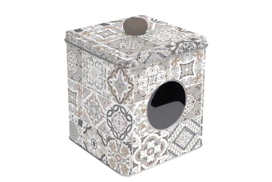 0092 CADG PENCERELİ TENEKE KUTU 13 X 13 X 14,5 CM - GR - 2