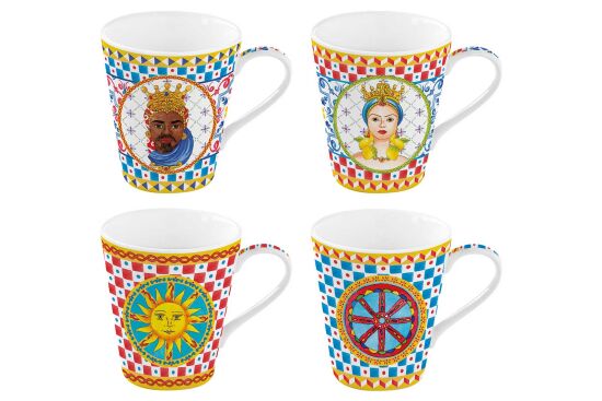 0128 SICI 4'lü Porselen Kulplu Bardak 300 ml - 2