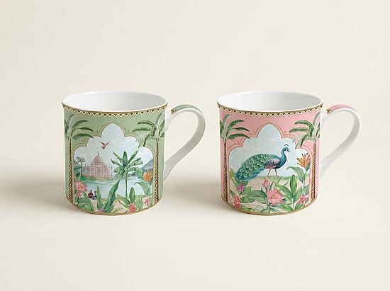 0178 PASA 2'li Fine China Porselen Kulplu Bardak Seti 300 ml - 1