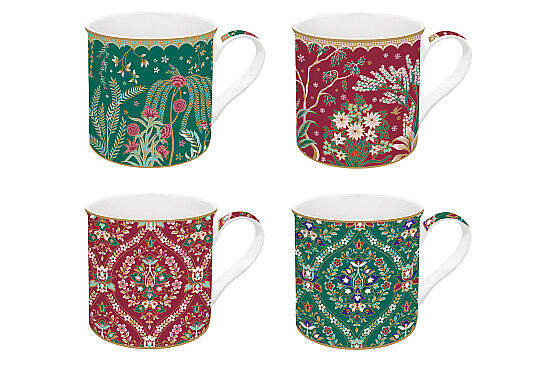 0179 ECLE 4'lü Fine China Porselen Kulplu Bardak Seti 300 ml - 2