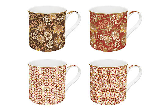 0179 FREV 4'lü Fine China Porselen Kulplu Bardak Seti 300 ml - 2