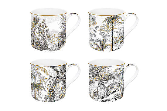 0179 RETR 4'lü Fine China Porselen Kulplu Bardak Seti 300 ml - 2
