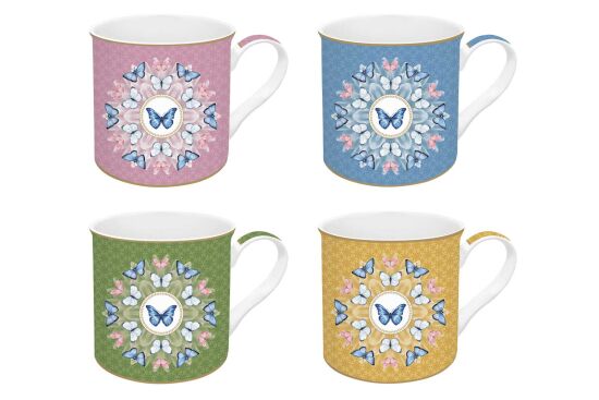 0179 SPAR 4'lü Fine China Porselen Kulplu Bardak Seti 300 ml - 2