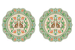 0573 JVIB 2'li Amerikan Servis Seti 34,5 x 34,5 cm - 2