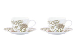 0978 BOTL 2'Lİ PORSELEN ÇAY FİNCANI 240 ML & TABAĞI TAKIMI LİLA - 2