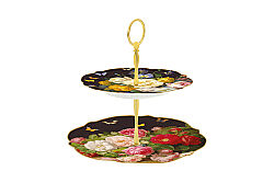 1059 VICT 2 Katlı Porselen Sunumluk Ø 20 cm / 26 cm - 2