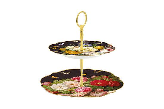 1059 VICT 2 Katlı Porselen Sunumluk Ø 20 cm / 26 cm - 2