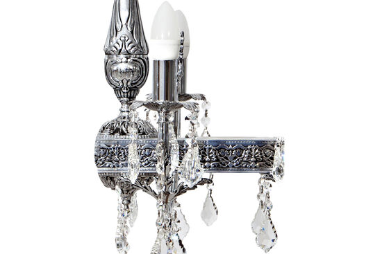 10 KOLLU YAPRAK TASLI HAVUZLU MASA UZERI AVIZE 51DMU-10 103x57x90cm KROM - 3