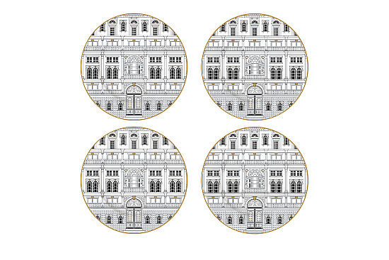 1100 PLZO 4'lü Porselen Pasta Tabağı Ø 19 cm - 2