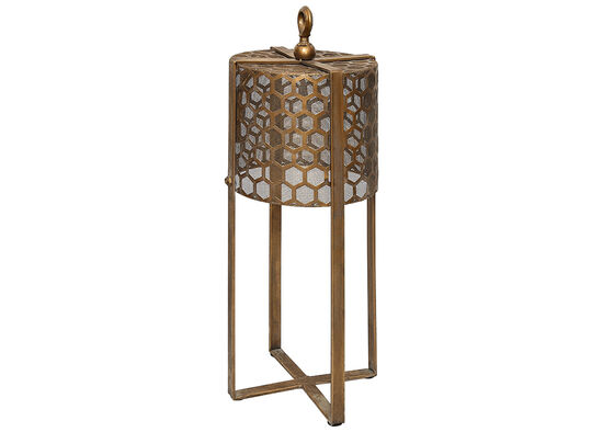 181707-A82 METAL YER LAMBASI 23x23x61.5cm - 2
