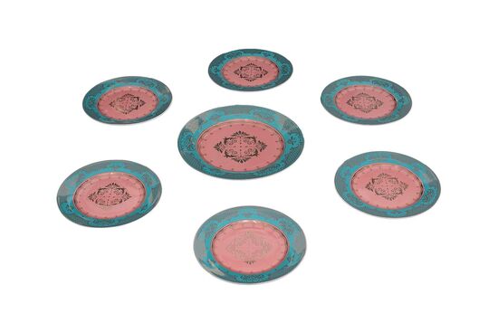 2648BB-26PP-10.5 PASTA SETI YESIL (1ADET 27cm- 6ADET 20cm TABAK) - 2