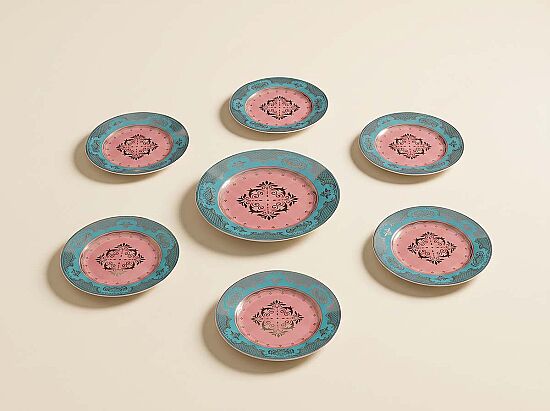 2648BB-26PP-10.5 PASTA SETI YESIL (1ADET 27cm- 6ADET 20cm TABAK) - 1