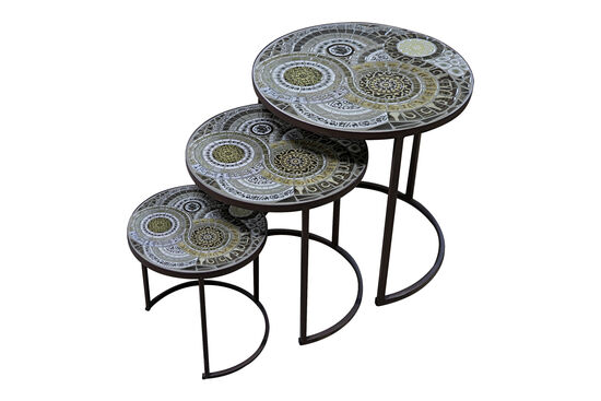 3'LÜ ZİGON SEHPA KAHVERENGİ 50x50x50cm / 40x40x40cm / 30x30x30cm JF230938-JF232307R - 4
