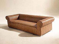 6036-3D UCLU KOLTUK DERI DILIMLI CAMEL110x260x70cm - 2