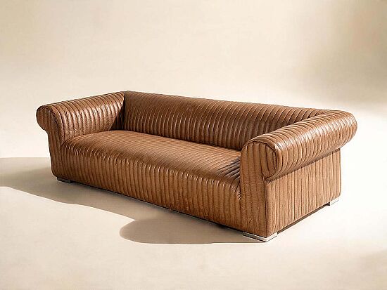 6036-3D UCLU KOLTUK DERI DILIMLI CAMEL110x260x70cm - 2