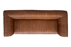6036-3D UCLU KOLTUK DERI DILIMLI KAHVE 110x260x70cm - 4