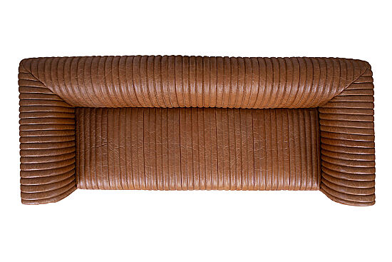 6036-3D UCLU KOLTUK DERI DILIMLI KAHVE 110x260x70cm - 4
