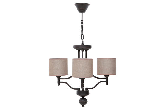 (649-3) 3 KOLLU SAPKALI AVIZE 63x90cm BAKIR ANTİK - 2