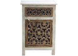 KOMODIN 1 CEK 1 KAP KREM-S.KAHVE 55x40x76cm 7133-6437-TK-9059-12355-TK-012519-TK-013383-TK-013430 - 3