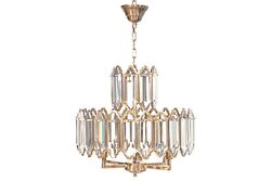 771-53 KUBBELİ CAMLI AVİZE 53cm KOYU ANTİK - 2