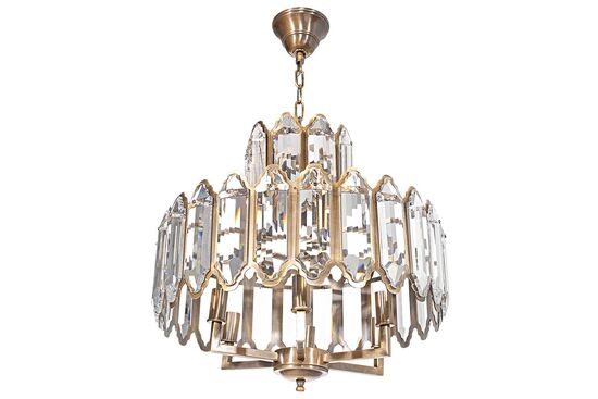 771-53 KUBBELİ CAMLI AVİZE 53cm KOYU ANTİK - 3