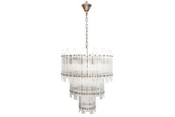 784-60 CIZGILI CAMLI AVİZE 60cm KOYU ANTİK - 2