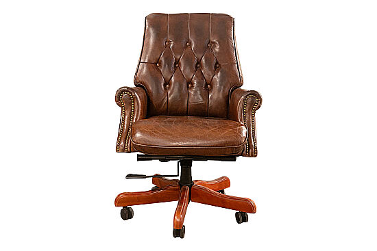 858B DERI OFIS SAND KAPITONE ESK.KAHVE 70x83x110cm 611DB - 4
