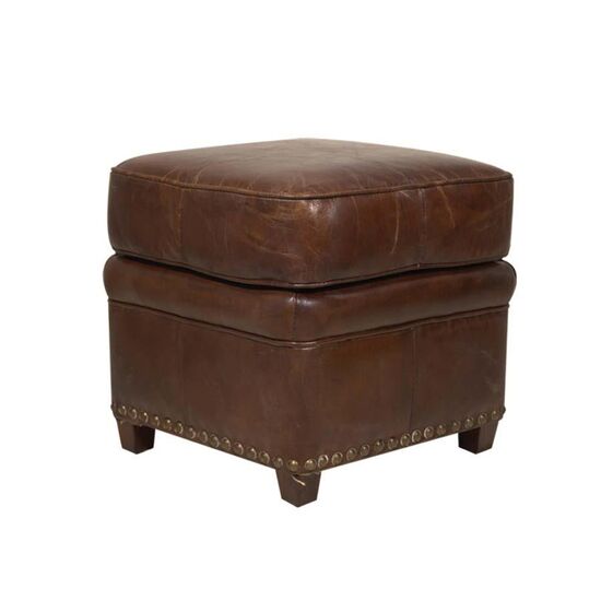 867ST DERI PUF ESKITILMIS KAHVE 50x50x45cm 611DB - 2