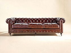 880A-AB-303 CHESTER DERI KOLTUK 4 LU KAHVE 94x303x77cm 611DB - KERVAN