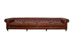 880A-AB-403 CHESTER DERİ KOLTUK DÖRTLÜ KAHVE 94x403x79cm - 5