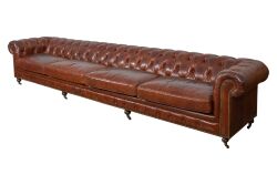 880A-AB-403 CHESTER DERİ KOLTUK DÖRTLÜ KAHVE 94x403x79cm - 6