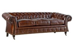 8819-3D CHESTER DERI KOLTUK UCLU KAHVE 89x207x73cm 611DB - 6