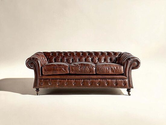 8819-3D CHESTER DERI KOLTUK UCLU KAHVE 89x207x73cm 611DB - 1