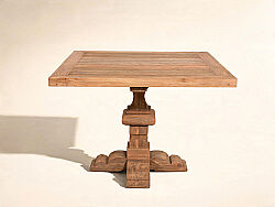 AGRON YEMEK MASASI KARE TEAK 110x110x78cm - KERVAN