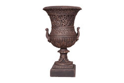 AJURLU KUPA VAZO BRONZ 30X48 CM - 2