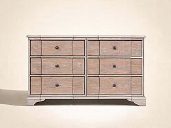 ALCOVE DRESSUAR KREM-KAHVE 6 ÇEKMECE 51x174x96.52cm 321130-2801 - KERVAN