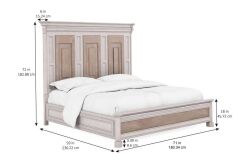 ALCOVE YATAK+ 2 KOM.KREM-KAHVE 180x236x183cm 321135-2801FB-HB-RS-321141-2817 - 7