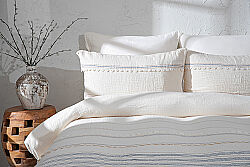 ANTONİN NEVRESİM TAKIMI 240X220 4 PRC ECRU-MAVİ - KERVAN