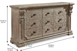 ARCH SALVAGE KONSOL 9 ÇEKMECE 54x193x104cm 233131-2802 - 4