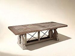 ARCH SALVAGE YEMEK MASASI AÇILIR KAHVE 116,80x280x(345)x76cm 233221-2802TP-BS - KERVAN