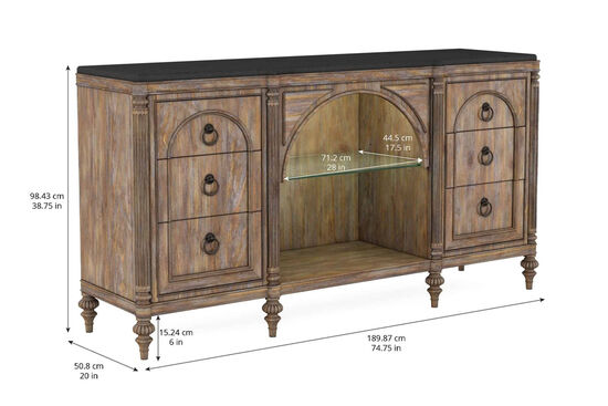 ARCHİTRAVE KONSOL KAHVE 51x190x98cm 277251-2608 - 7