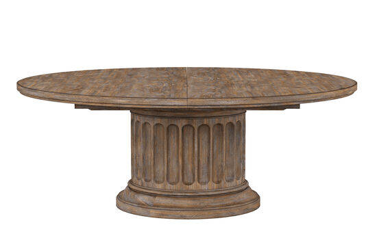 ARCHİTRAVE YUVARLAK YEMEK MASASI AÇILIR KAHVE 162x162(213)x76cm 277225-2608TP-BS - 4