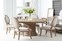 ARCHİTRAVE YUVARLAK YEMEK MASASI AÇILIR KAHVE 162x162(213)x76cm 277225-2608TP-BS - 8
