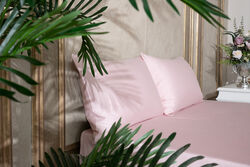 ARIETTA FITTED CARSAF PEMBE 200x200cm - HOME SWEET HOME