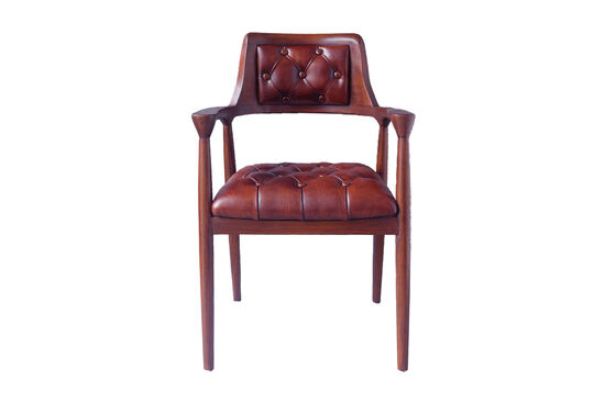 ARTEMİS KAPİTONELİ KOLLU SANDALYE KAHVE 59x58x90cm ICS 797CM - 2