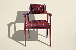 ARTEMİS KAPİTONELİ KOLLU SANDALYE KAHVE 59x58x90cm ICS 797CM - KERVAN