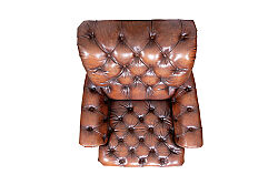 AUSTIN TEKLİ KOLTUK DERİ KAHVE 101x92x92cm C0201B-1D B102 - 7