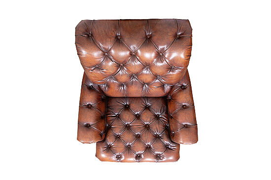 AUSTIN TEKLİ KOLTUK DERİ KAHVE 101x92x92cm C0201B-1D B102 - 7